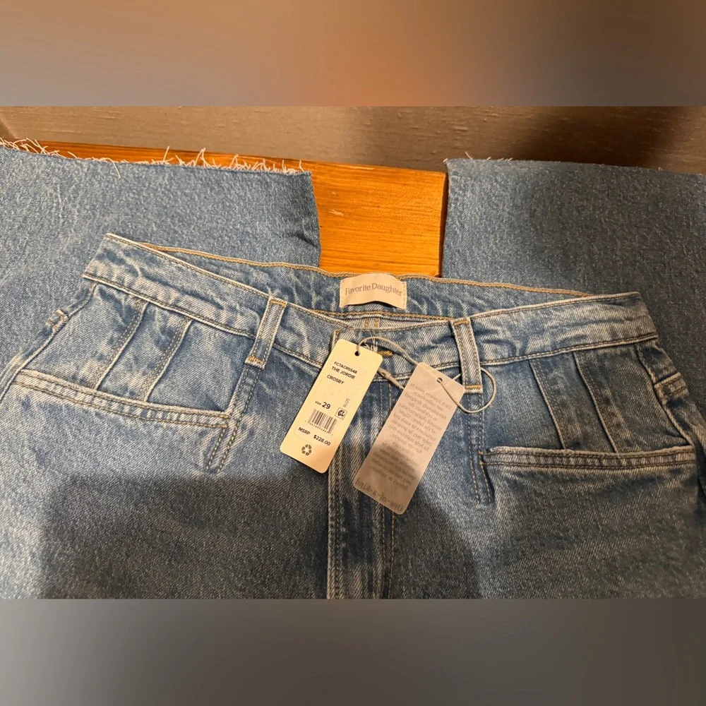Favorite Daughter The Jordie Super High Rise Wide Leg. Color: Crosby, sz 29 NWT - Picture 12 of 13
